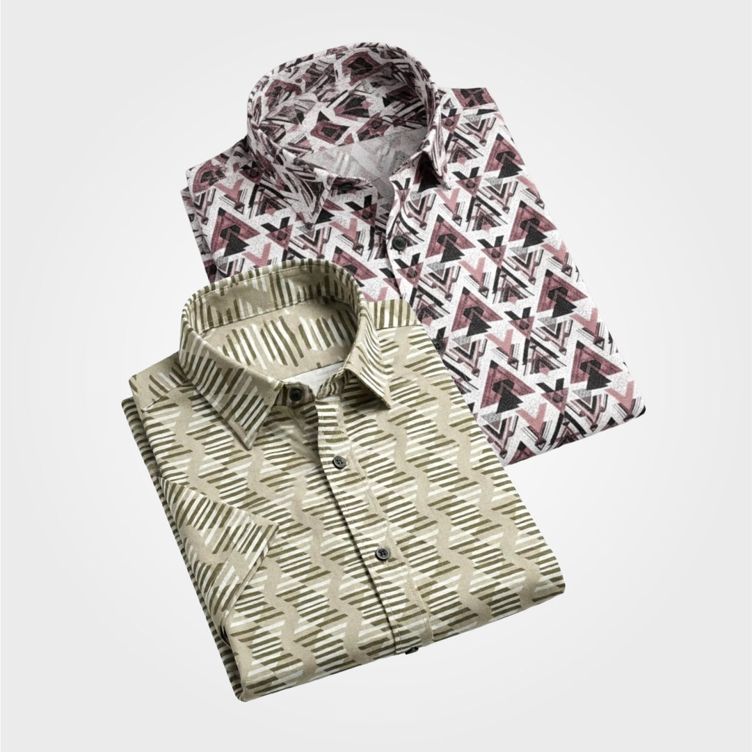 Shirt for Men's Pack of 2 (UHSS-182,SHS-19)