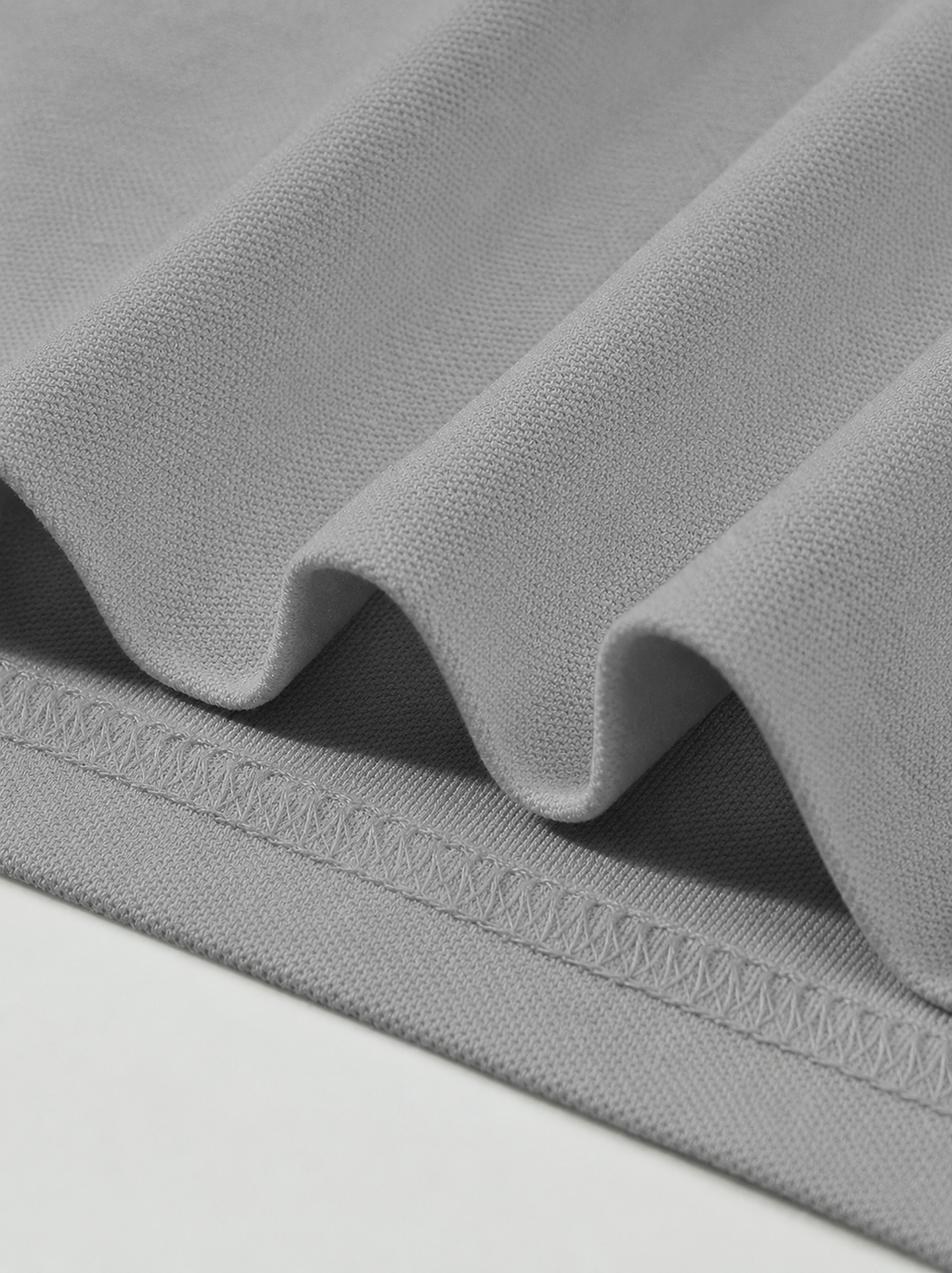 Grey Plain Polo T-Shirt
