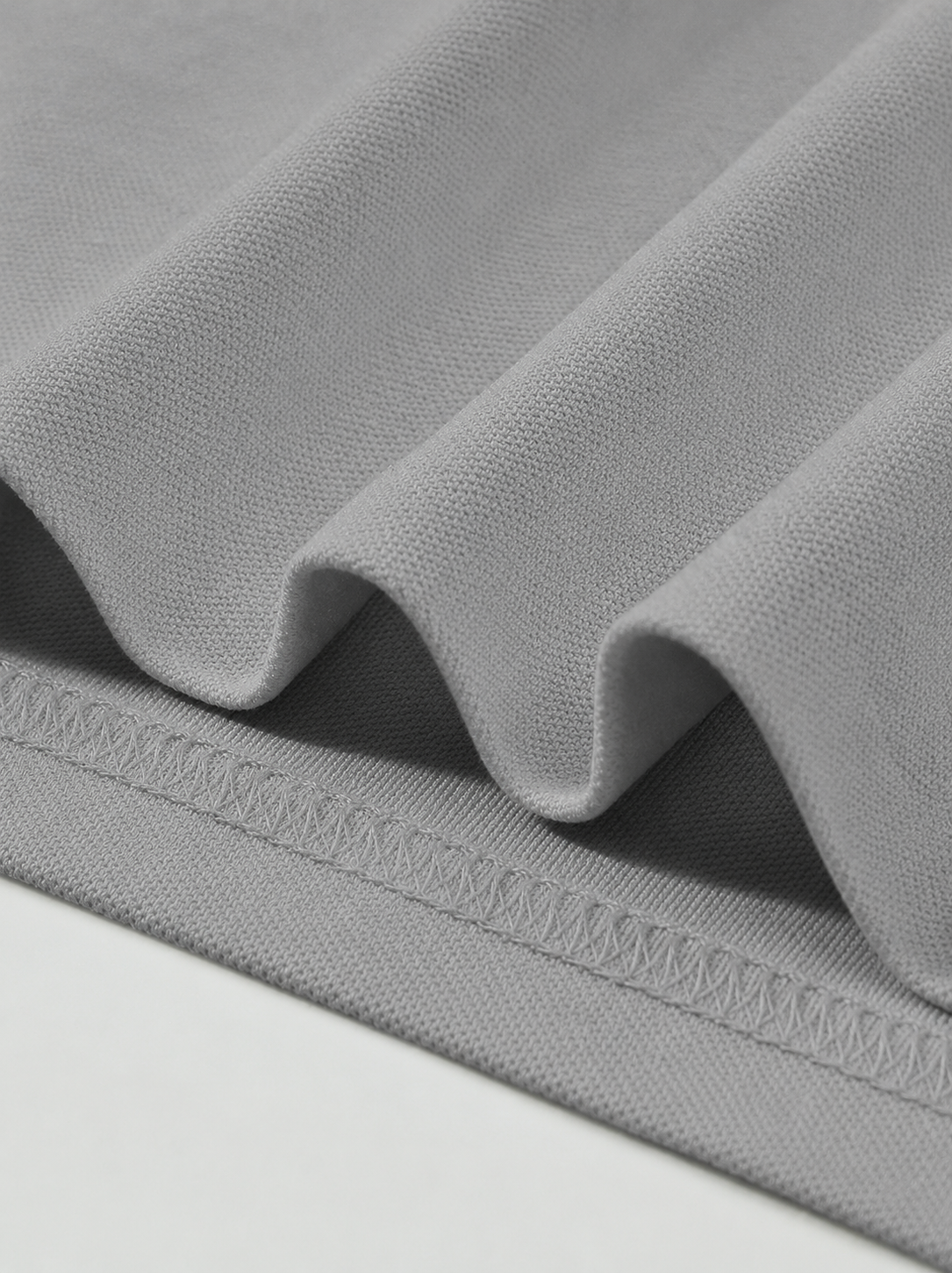Grey Plain Polo T-Shirt