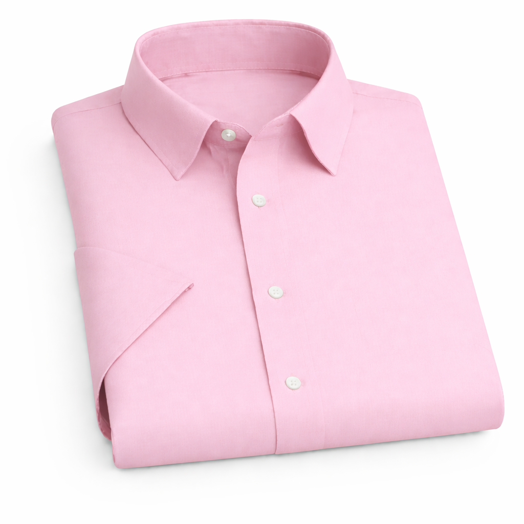 Plain Pink Shirt Half Sleeve Shirt (SKU-RS1-520)