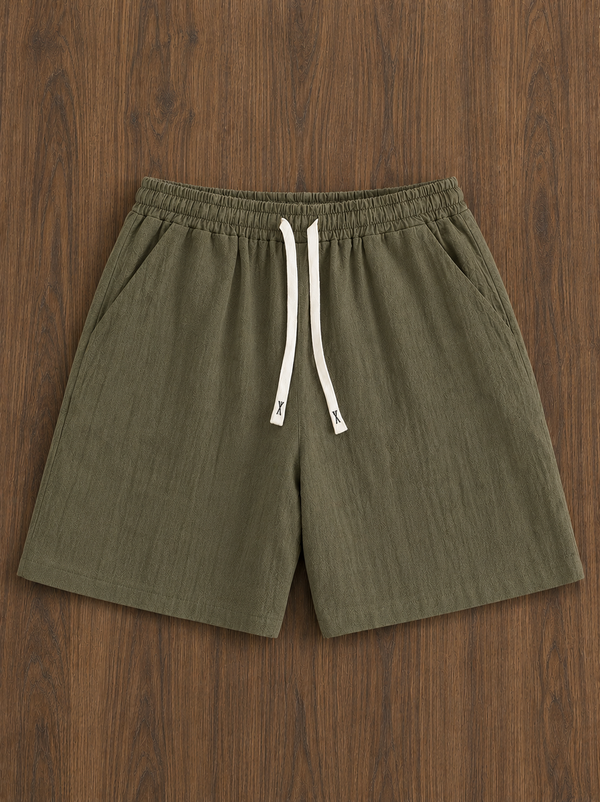 Light Khaki Linen Short