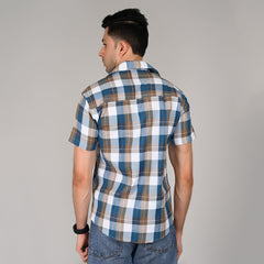 Classic Blue Check Shirt | Breathable & Durable Men’s Shirts for Everyday Wear | UHSS-16