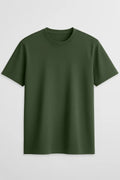 Dark Green Plain T-Shirt