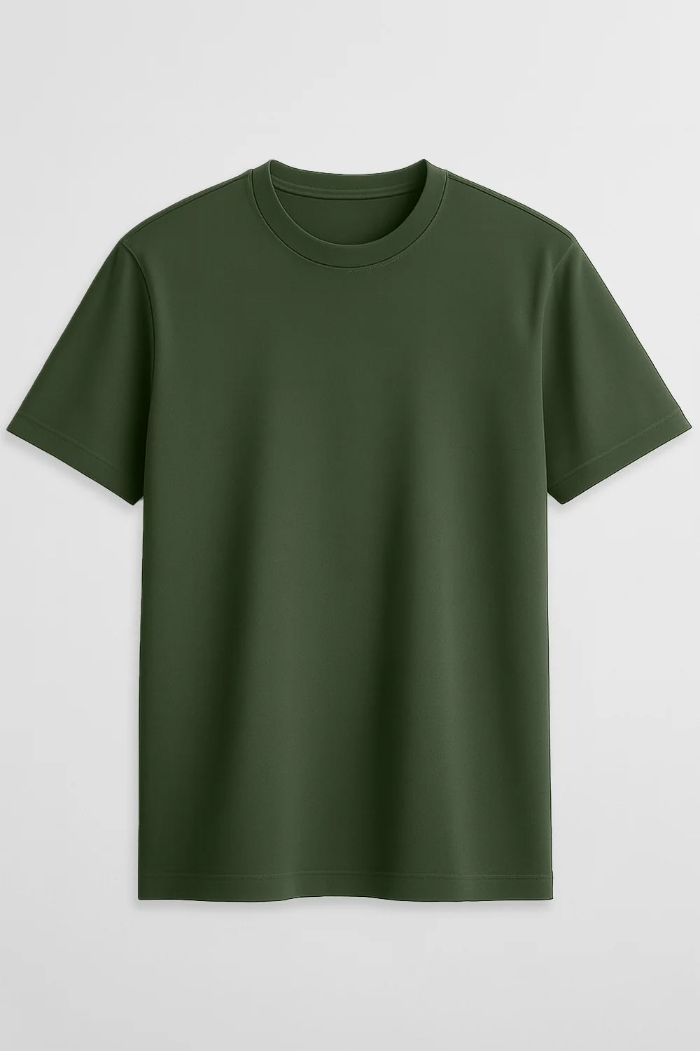 Dark Green Plain T-Shirt