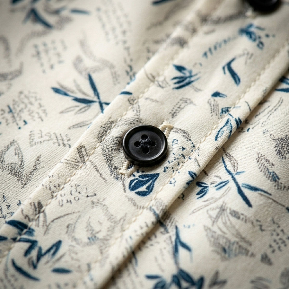 White and Beige Printed Half Sleeve Shirt (SKU-506)