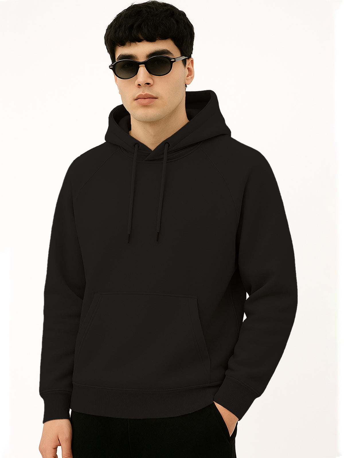 Men Black Hoodie for Winter | HD-412