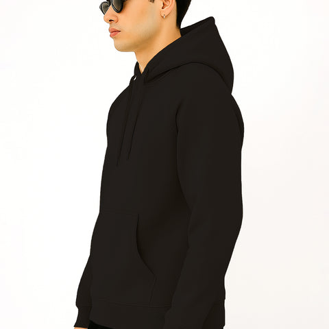 Men Black Hoodie for Winter | HD-412
