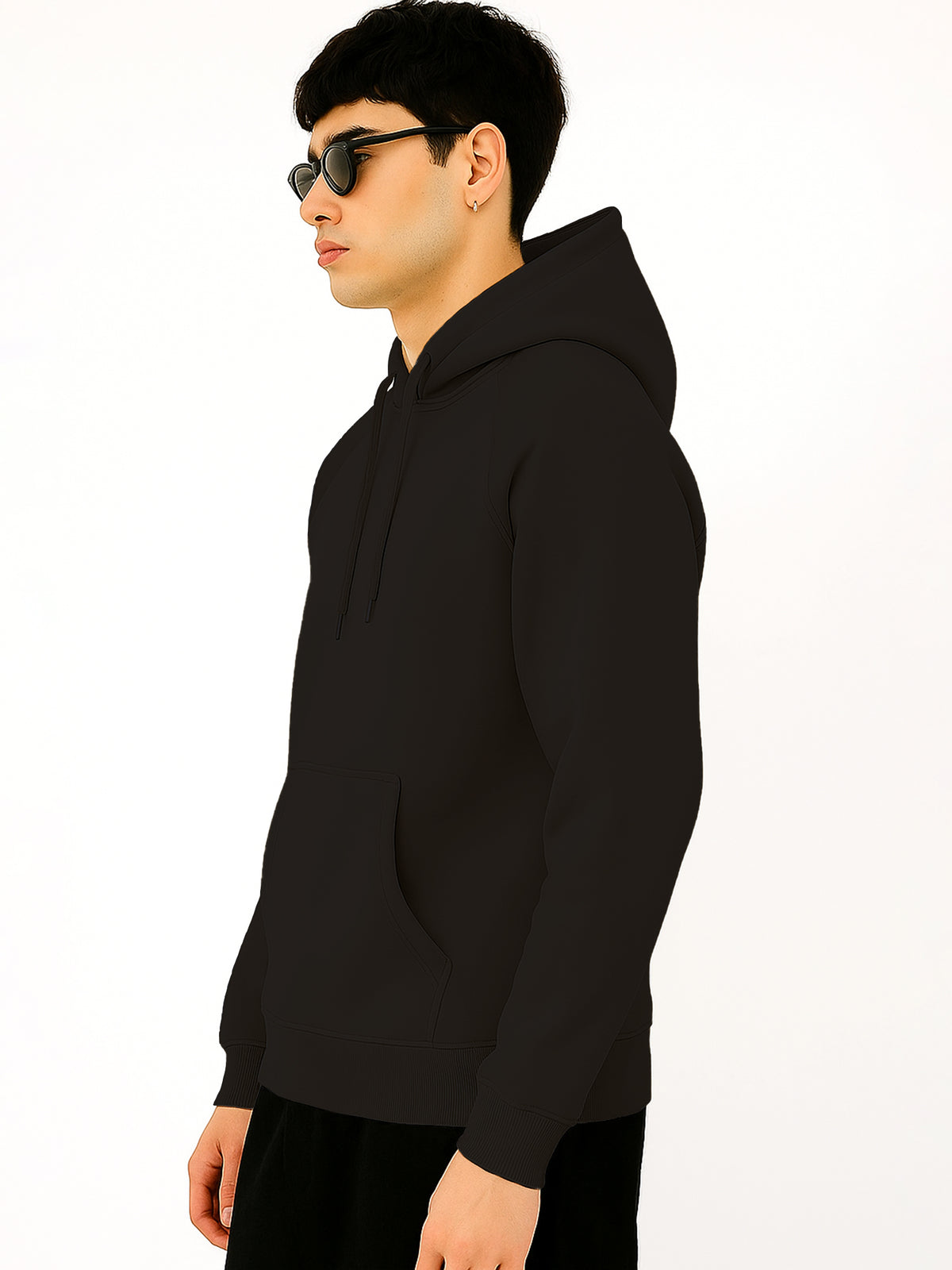 Men Black Hoodie for Winter | HD-412