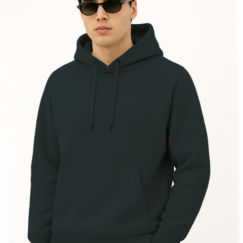 Men Bottle Green Hoodie for Winter | HD-414