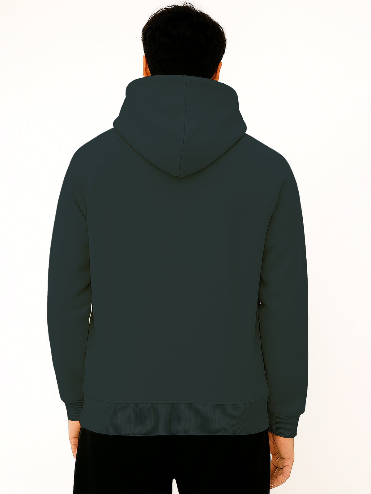 Men Bottle Green Hoodie for Winter | HD-414