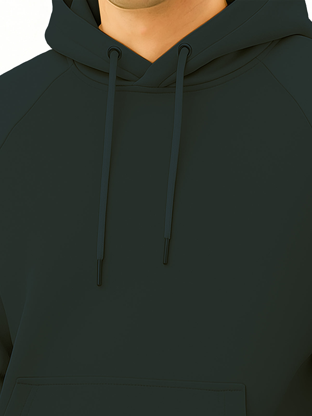 Men Bottle Green Hoodie for Winter | HD-414
