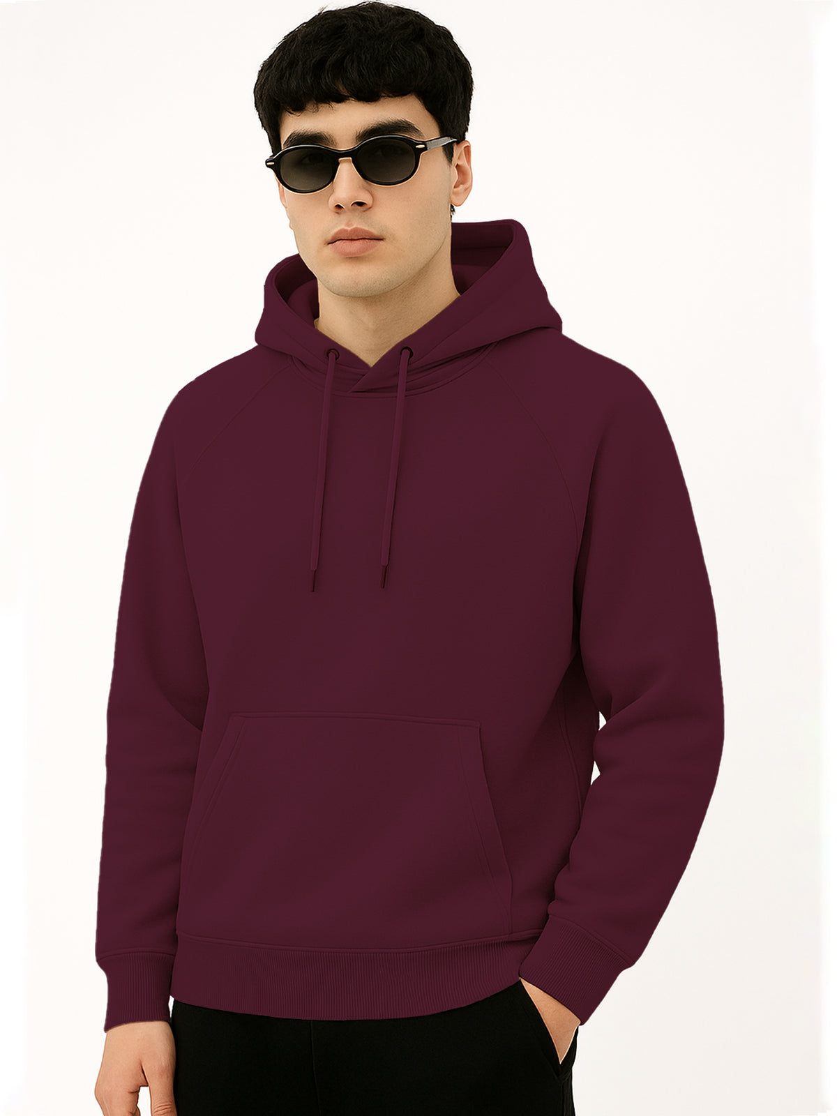 Men Maroon Hoodie for Winter | HD-413