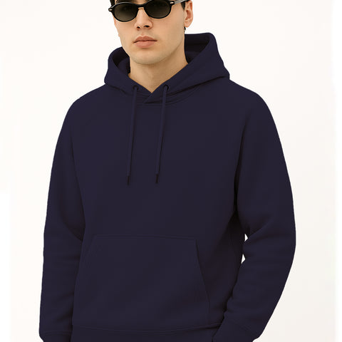 Men Dark Blue Hoodie for Winter | HD-411