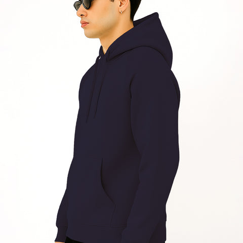 Men Dark Blue Hoodie for Winter | HD-411