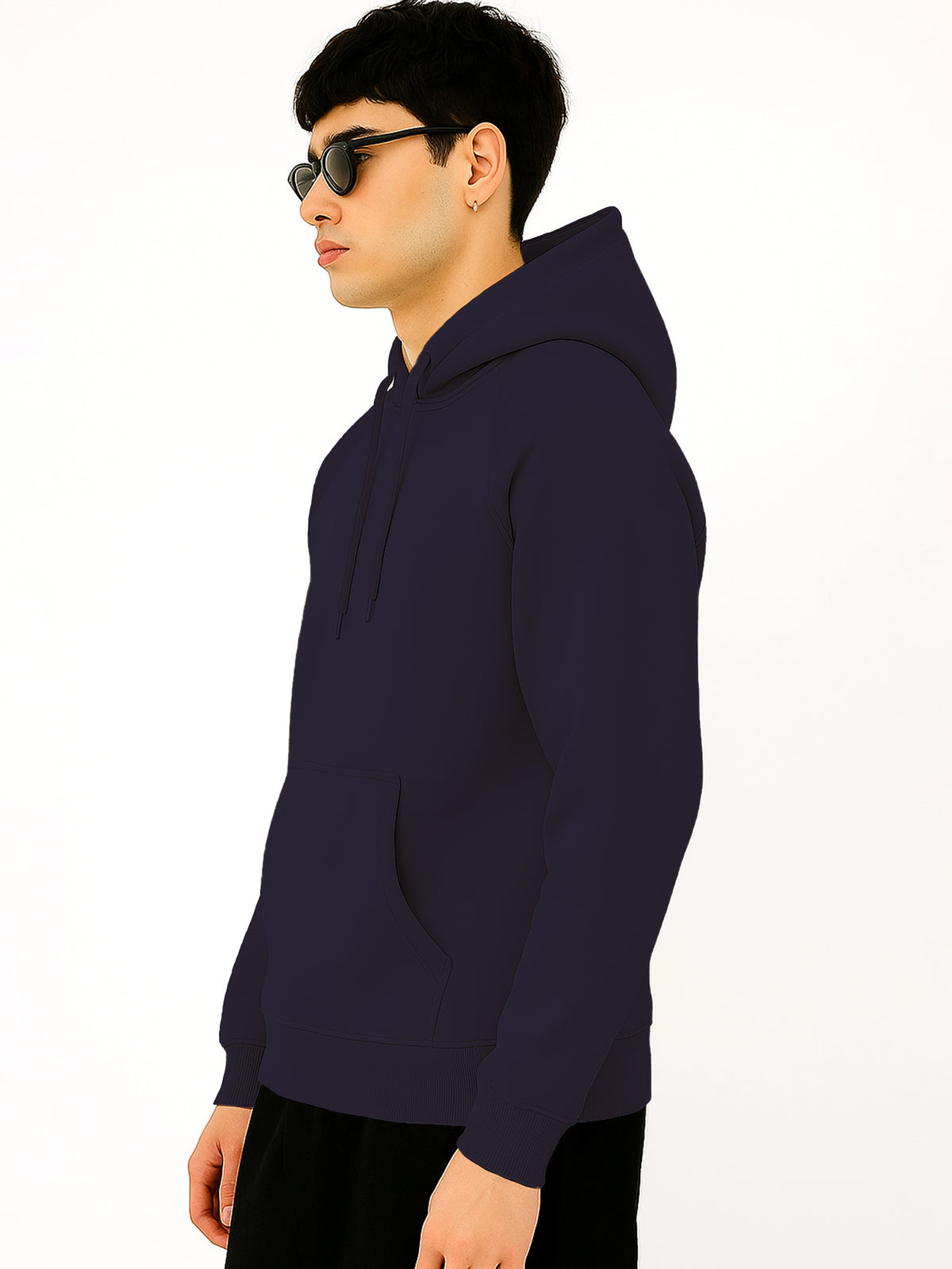 Men Dark Blue Hoodie for Winter | HD-411