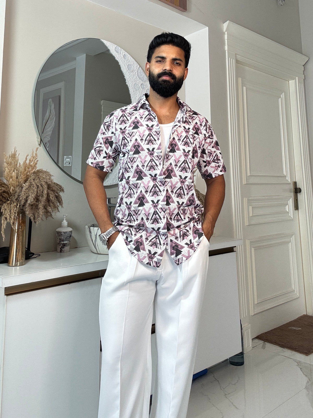 Tribal Flex Half-Sleeve Shirt | Breathable & Durable Men’s Shirts for Everyday Wear | SHS-19