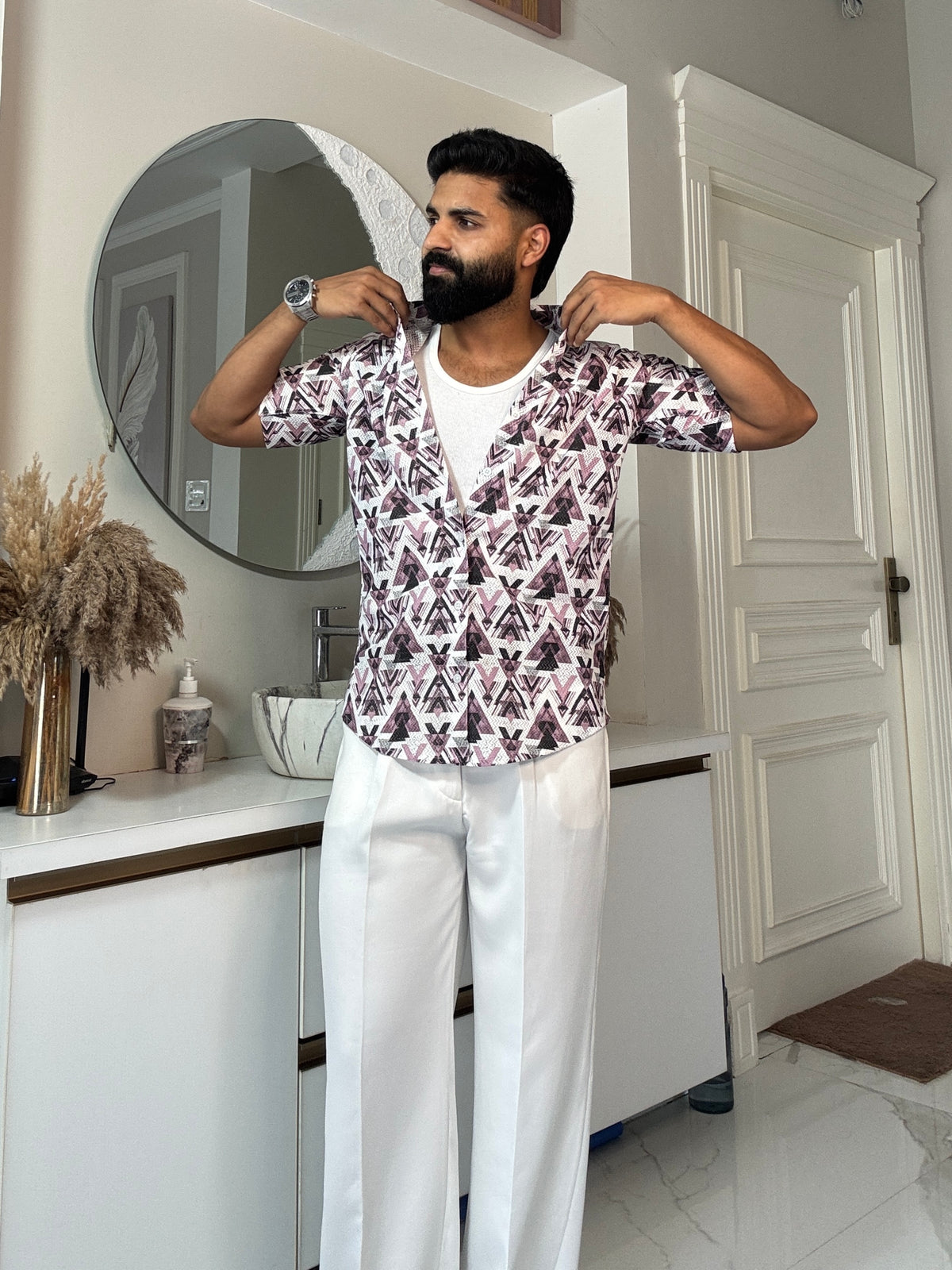 Tribal Flex Half-Sleeve Shirt | Breathable & Durable Men’s Shirts for Everyday Wear | SHS-19
