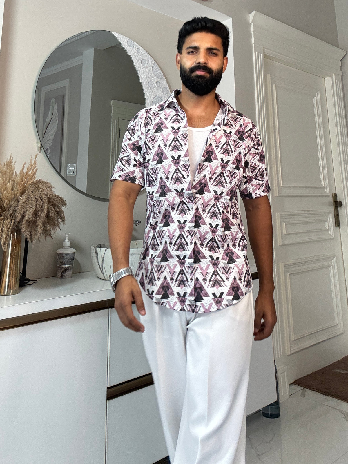 Tribal Flex Half-Sleeve Shirt | Breathable & Durable Men’s Shirts for Everyday Wear | SHS-19