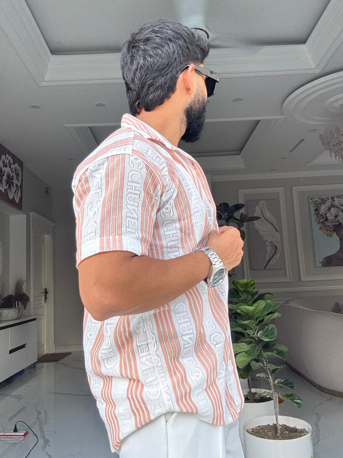 Men's Casual Half Sleeve Shirt - Striped | SHS-176