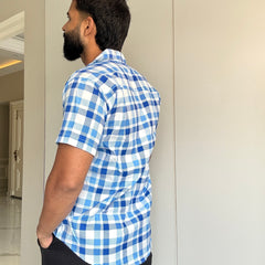 Men's Casual Half Sleeve Shirt - Check |UHSS-158
