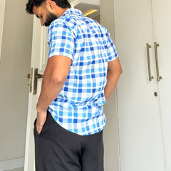 Men's Casual Half Sleeve Shirt - Check |UHSS-158