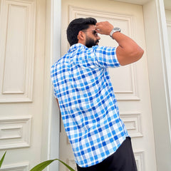 Men's Casual Half Sleeve Shirt - Check |UHSS-158