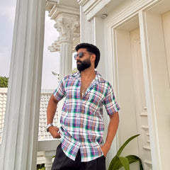 Men's Casual Printed Half Sleeve Shirt - Multicolor | UHSS-162