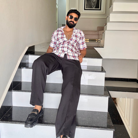 Men's Casual Half Sleeve Shirt - Check | UHSS-160