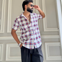 Men's Casual Half Sleeve Shirt - Check | UHSS-160
