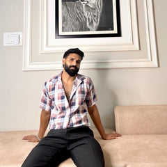 Men's Casual Half Sleeve Shirt - Check Multi | UHSS-163