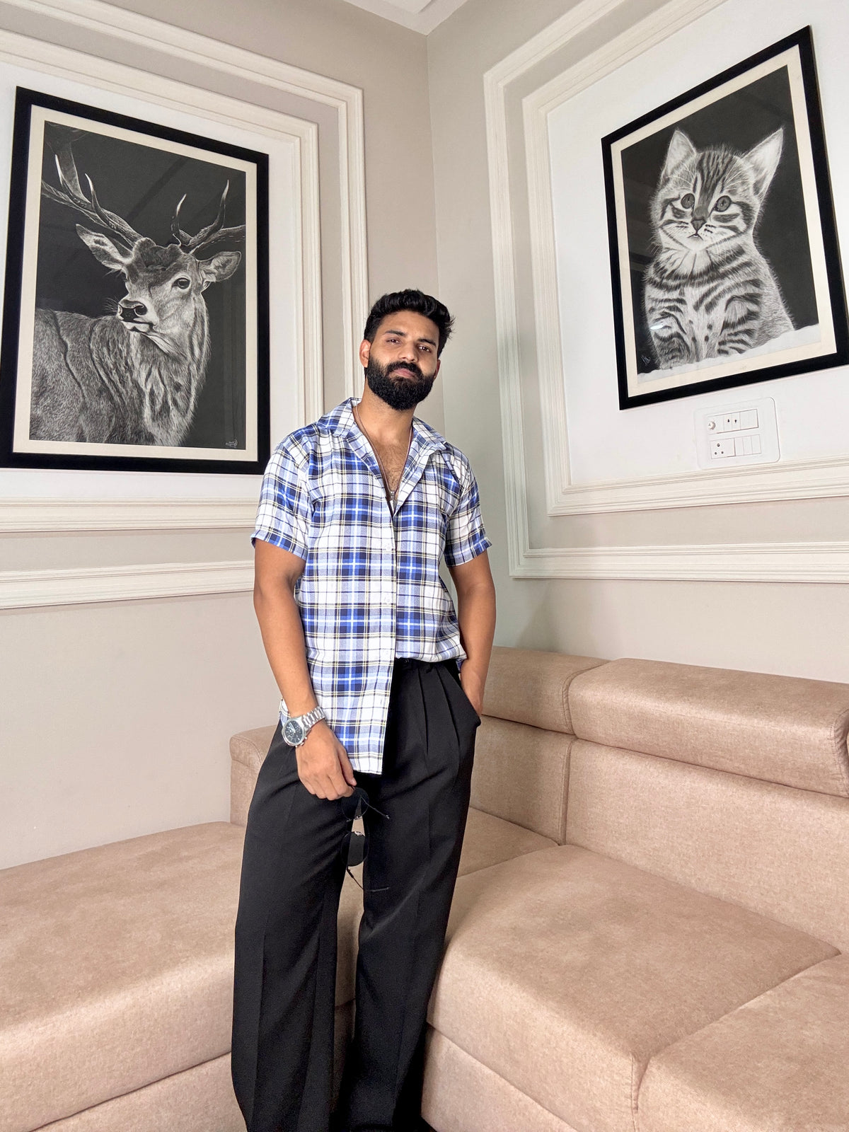 Men's Casual Half Sleeve Shirt - Multicolor | SHS-161