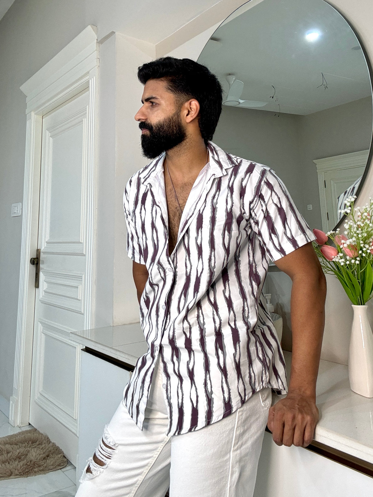 Men's Casual Half Sleeve Shirt - Multicolor | UHSS-167