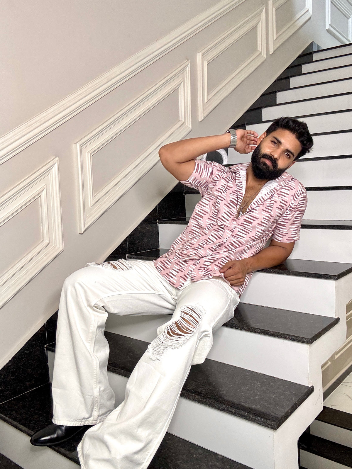 Men's Casual Half Sleeve Shirt - Multicolor | UHSS-181