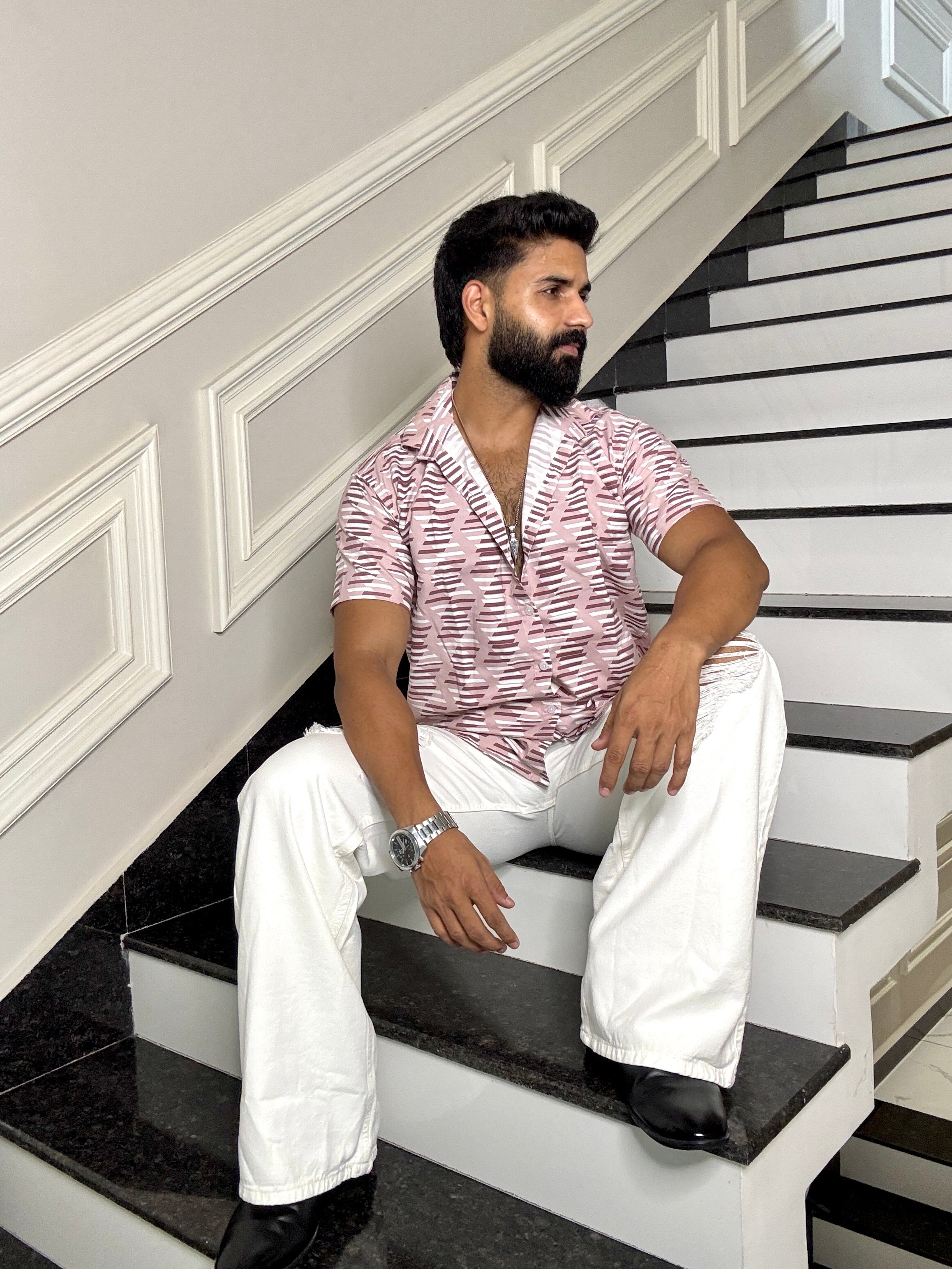 Men's Casual Half Sleeve Shirt - Multicolor | UHSS-181