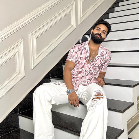 Men's Casual Half Sleeve Shirt - Multicolor | UHSS-181