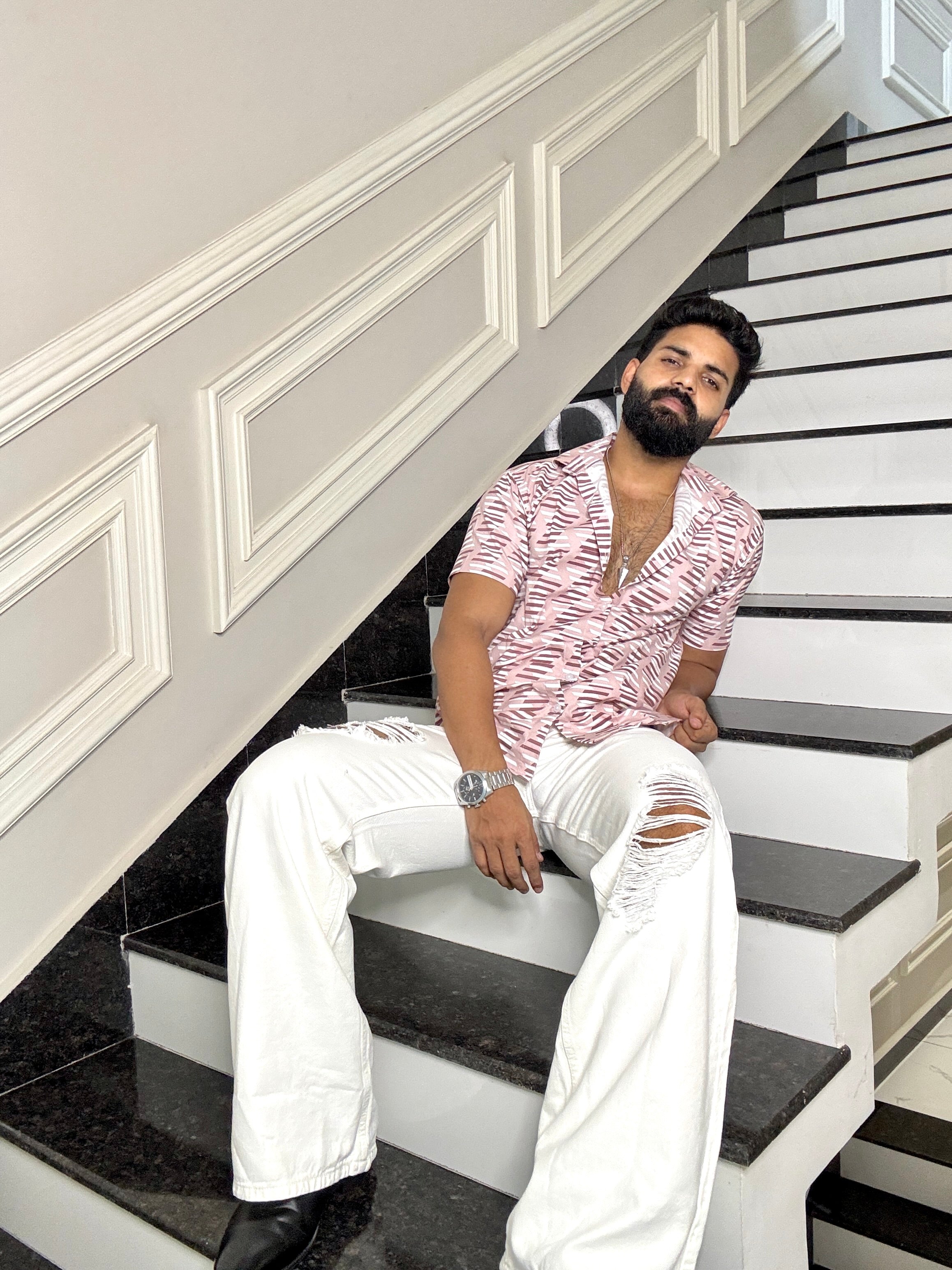 Men's Casual Half Sleeve Shirt - Multicolor | UHSS-181