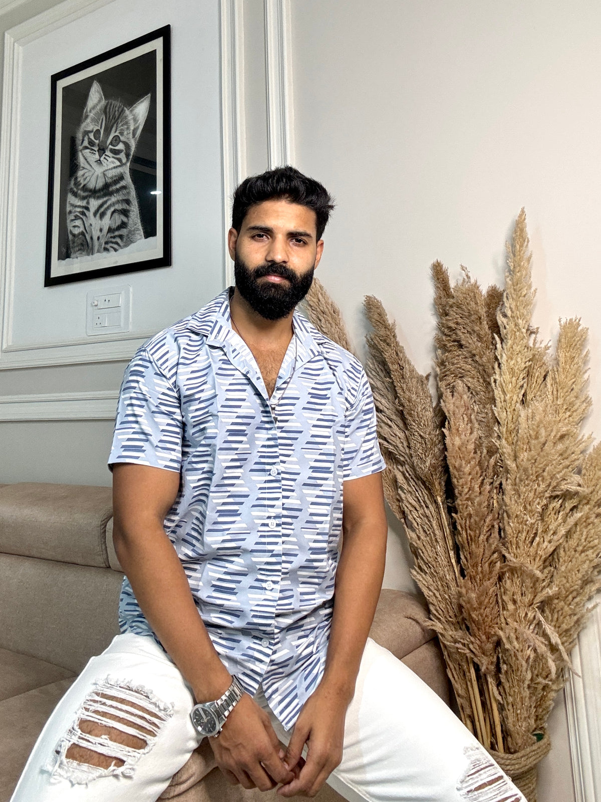 Men's Casual Half Sleeve Shirt - Multicolor | UHSS-180