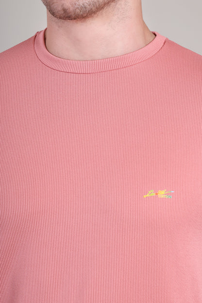 Salmon Pink Cotton Co-Ord Set (Tshirt+Short) | NS-24