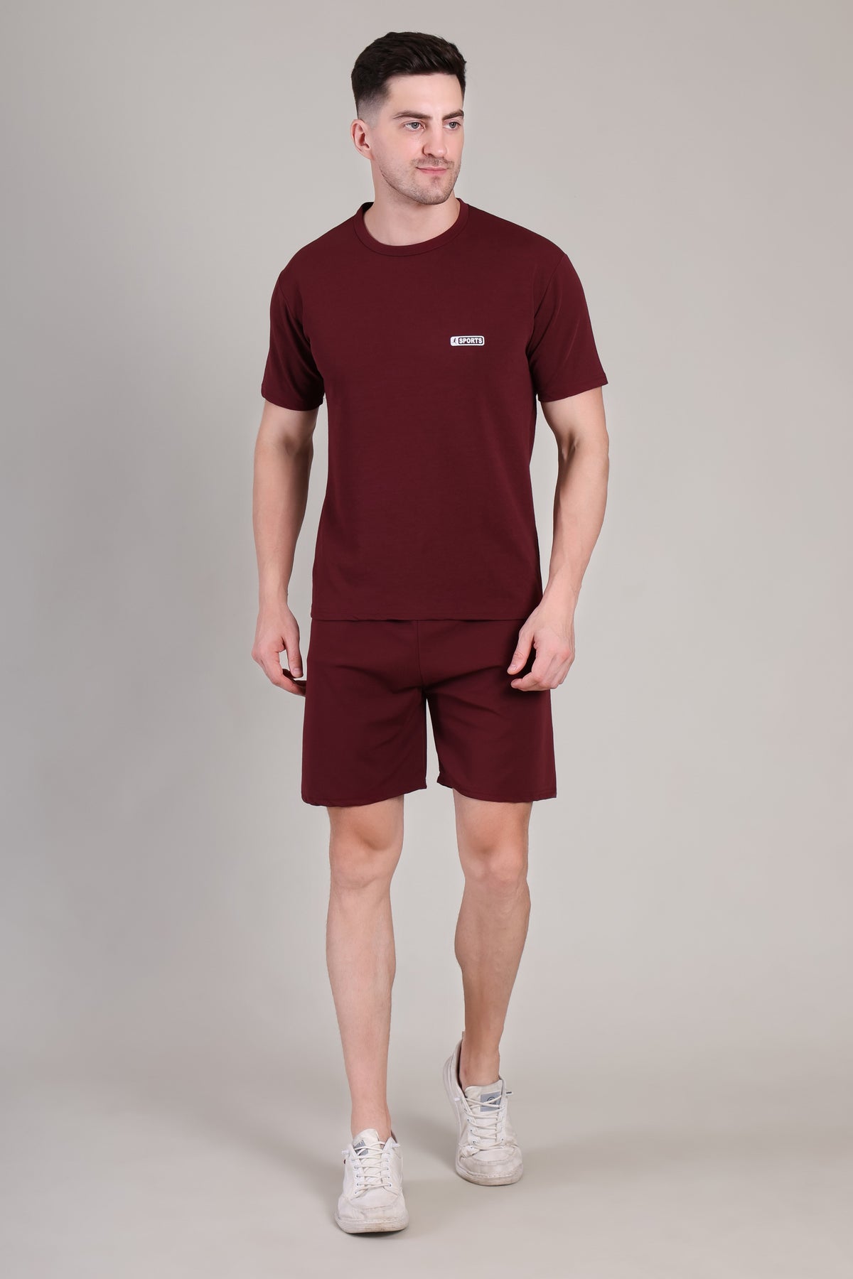 Marrom Cotton Co-Ord Set (Tshirt+Short) | NS-31