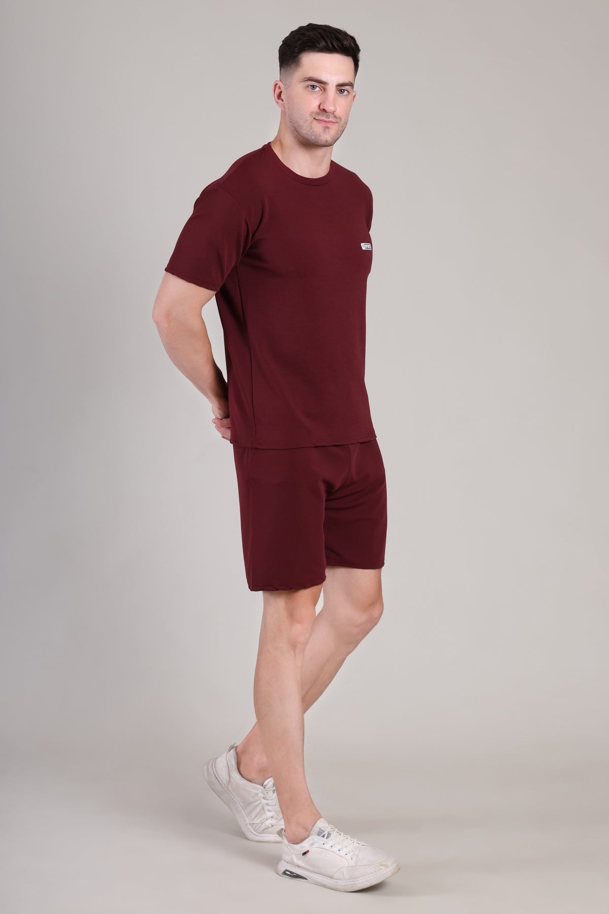 Marrom Cotton Co-Ord Set (Tshirt+Short) | NS-31