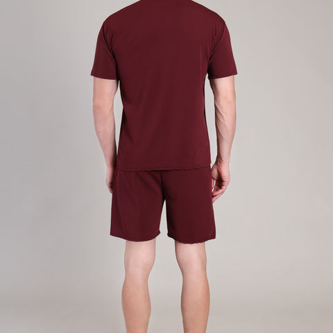 Marrom Cotton Co-Ord Set (Tshirt+Short) | NS-31