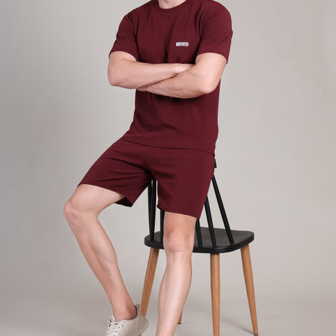 Marrom Cotton Co-Ord Set (Tshirt+Short) | NS-31