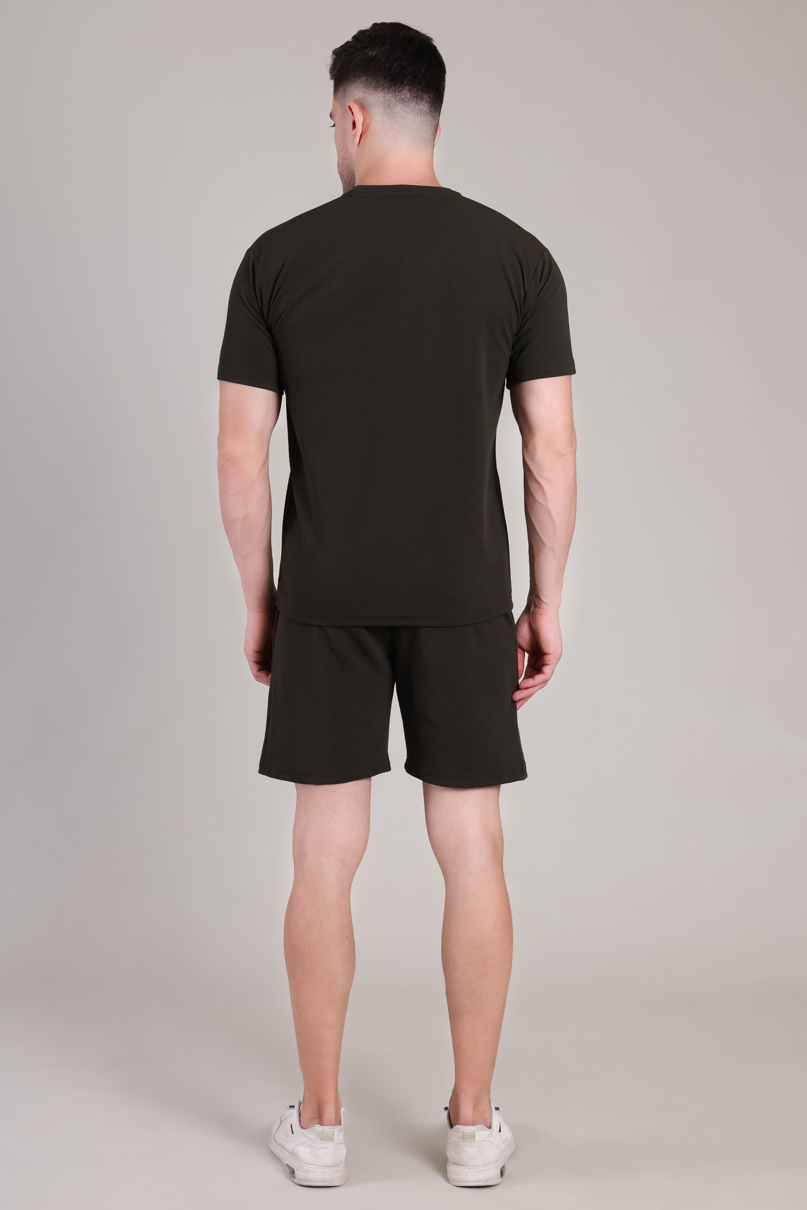 Black Cotton Co-Ord Set (Tshirt+Short) | NS-35