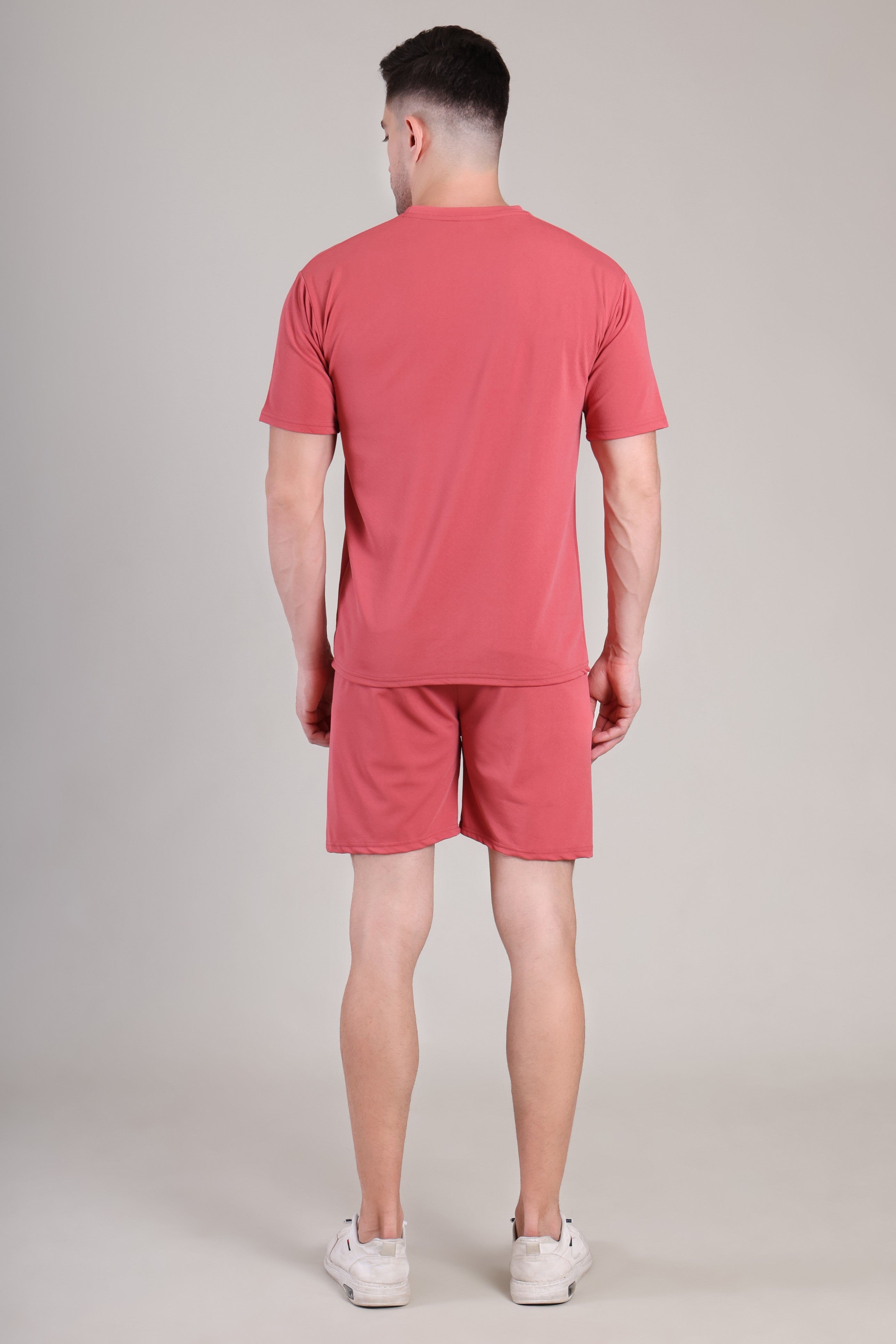 Brick Red Cotton Co-Ord Set (Tshirt+Short) | NS-36