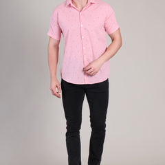 Men's Casual Half Sleeve Shirt - Blue | BHS-184