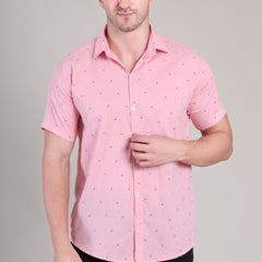Men's Casual Half Sleeve Shirt - Blue | BHS-184