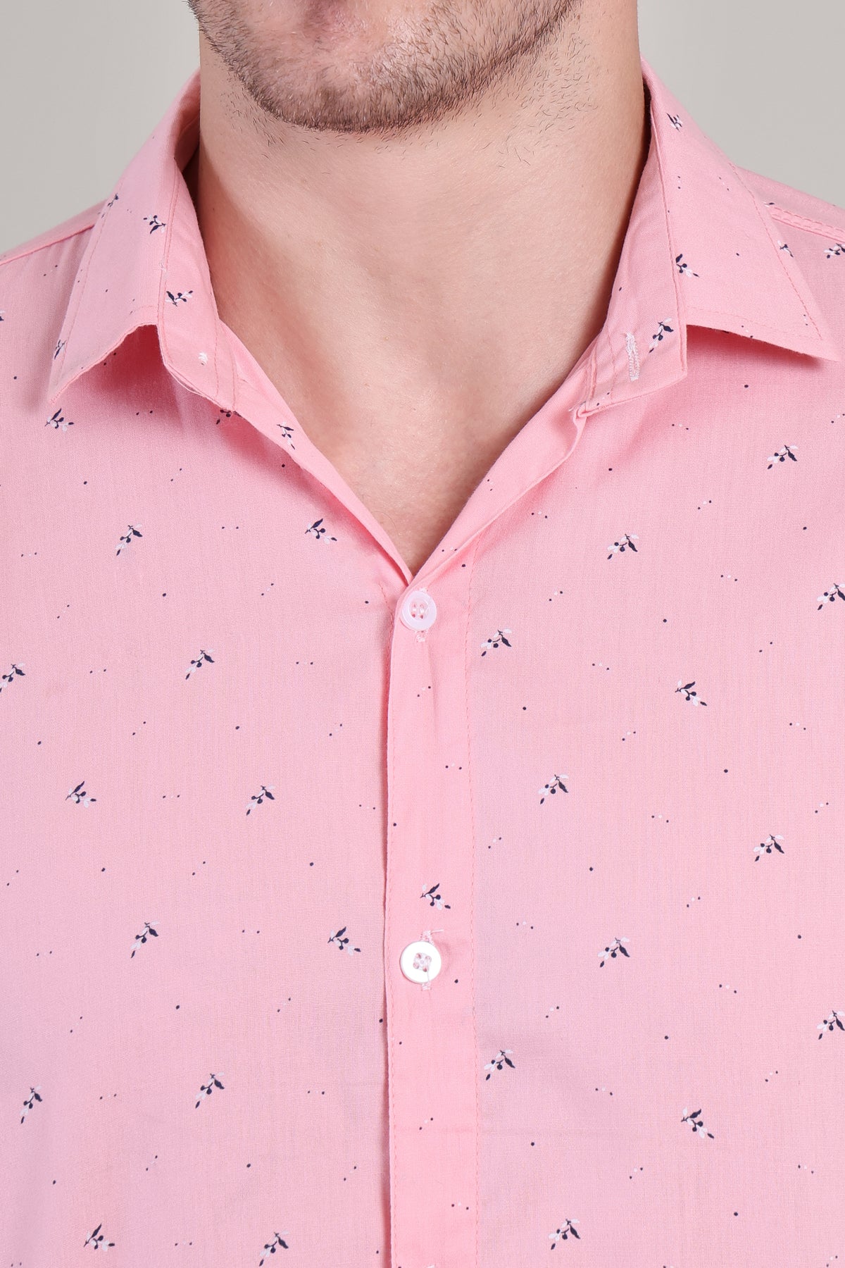 Men's Casual Half Sleeve Shirt - Blue | BHS-184