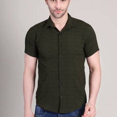 Men's Casual Half Sleeve Shirt - Black | SHS-139