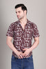 Men's Casual Printed Half Sleeve Shirt – Maroon | UHSS-127