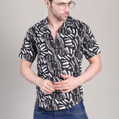 Men's Casual Printed Half Sleeve Shirt | UHSS-129